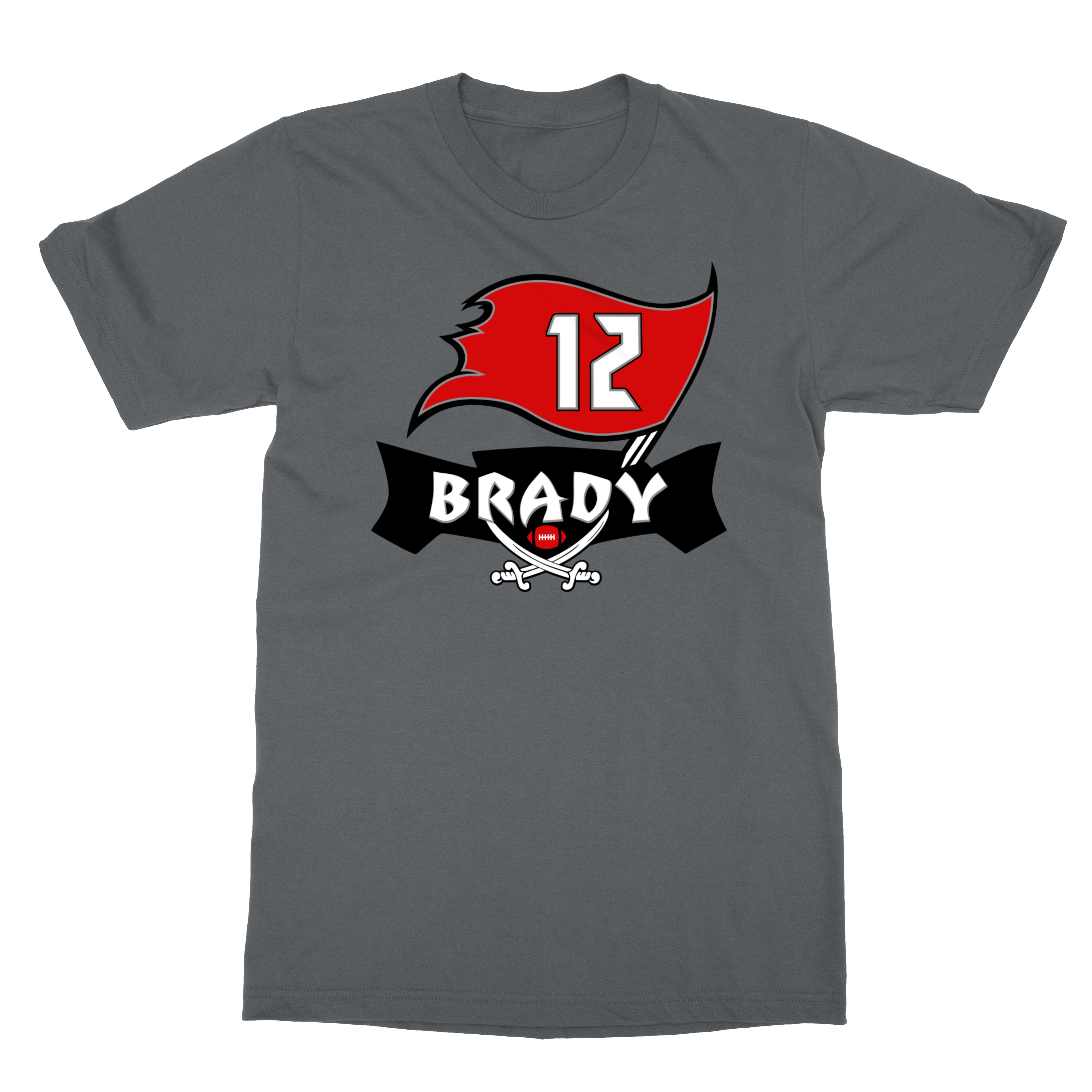 Herren T-Shirt American Football Uniform Tampa Bay Buccaneers #12 Brady Football Trikots Gruby Tee Shirts 