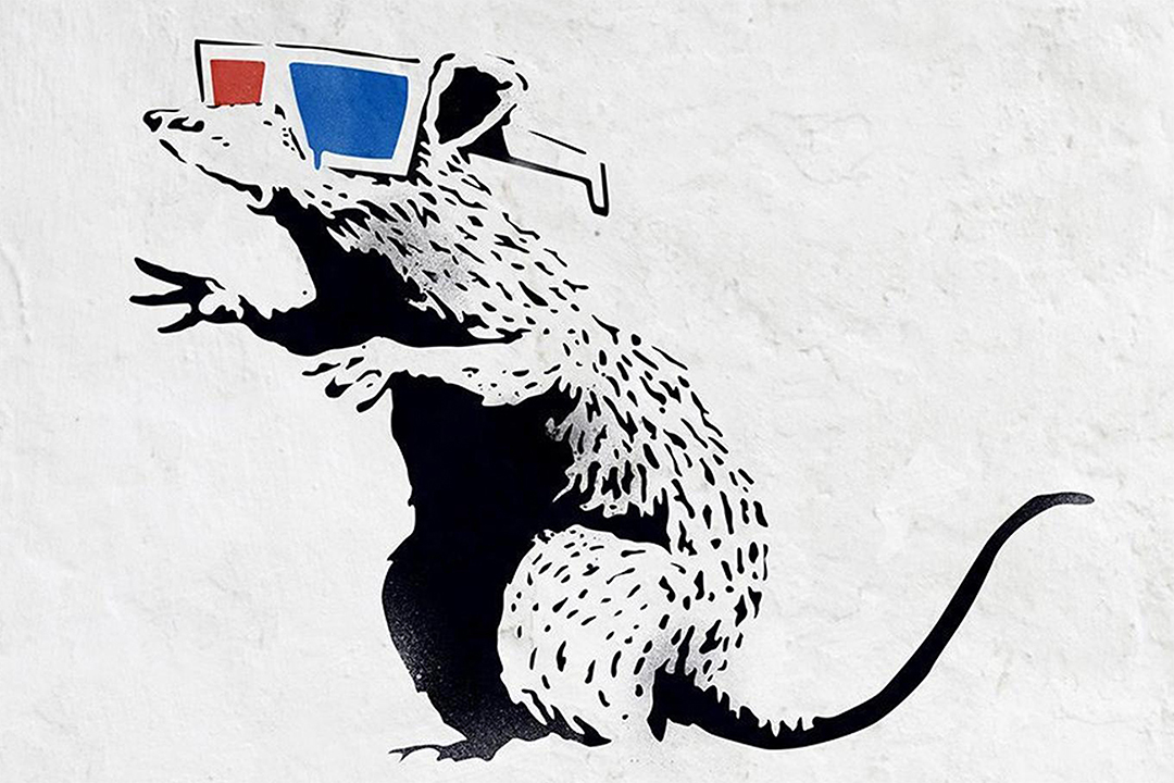 BANKSY Wall Decal Rat With Heart, Banksy Decal, Graffiti Rat, Street Art  Wall Sticker, Banksy Stencil-style Urban-wall-decor 
