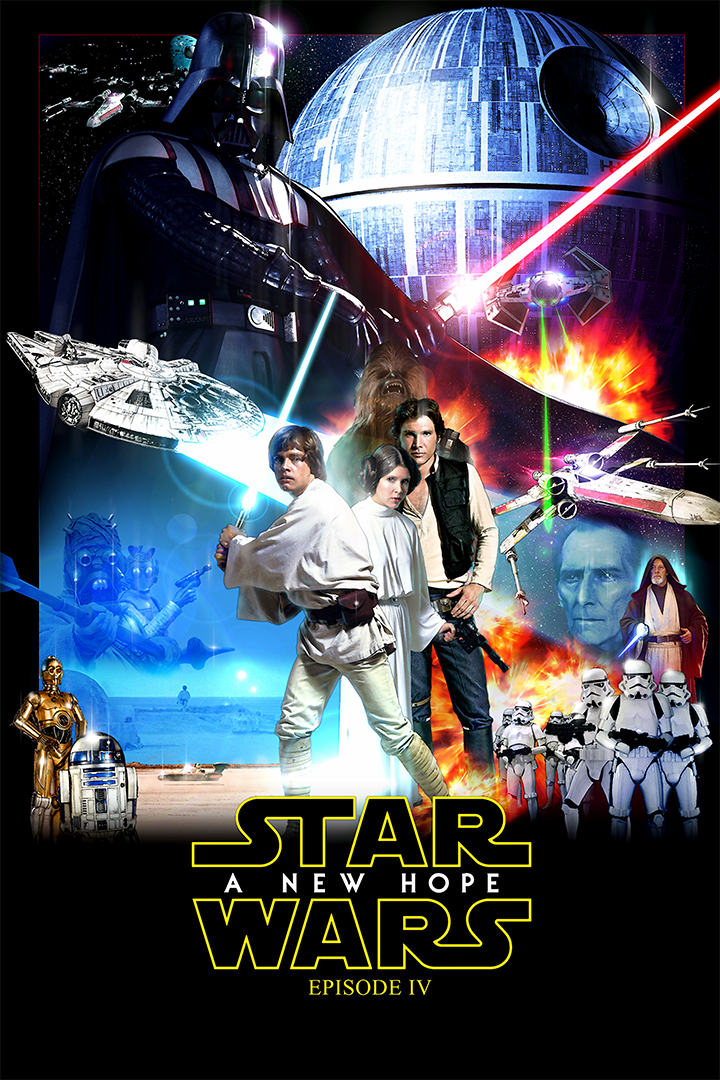 Star Wars New Hope 1977 Movie Vintage Art Wall Indoor Room Poster- POSTER  20x30
