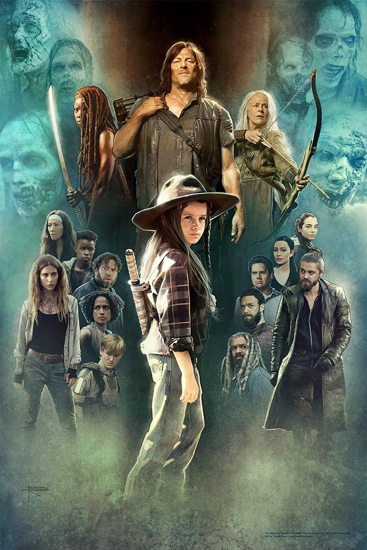 Movie The Walking Dead Canvas painting Wall Art Oil Painting Cuadros  Posters and Print Home Decor Wall Picture for Living Room